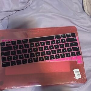 Pink and Black Laptop Keyboard Cover